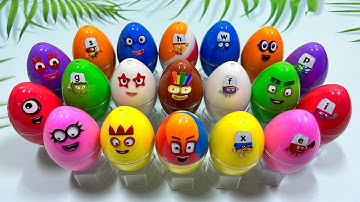 Cleaning Dinosaur Eggs Numberblocks CLAY! ASMR