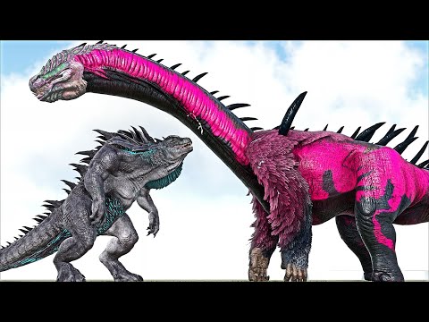 GODZILLA - GOJIRAN VS HYBRID PIKKONREAPERTITANUS ZEUSAPATOTITAN (ARK SURVIVAL EVOLVED BATTLE KAIJUS)