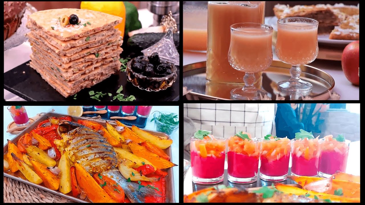 عاشر فطور رمضان🌙مع الشاف نادية حتى العشا او السحور🍹عصير منعش خاتر كمية وفيرة  فطائر مالحة بعجين سائل