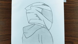 Bike Rider Sketch Drawing For Beginners Step By Step | Pencil Drawing Tutorial | Bike Riding drawing screenshot 5