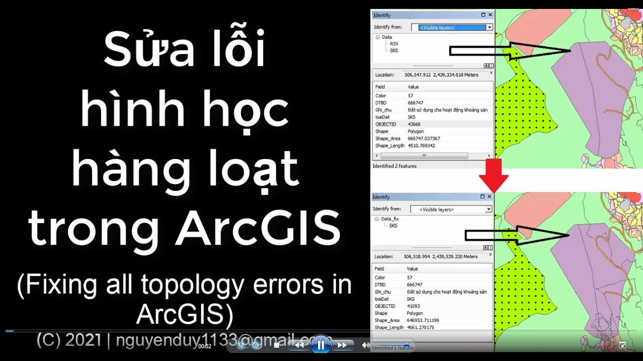 [Arcgis] Sửa Lỗi Hình Học Hàng Loạt, Tự Động (Fixing All Topology Errors)