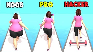 NOOB vs PRO vs HACKER in Fatty Run 3D