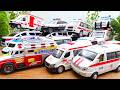 This collection of toy ambulance and police cars is complete and full of exciting features.