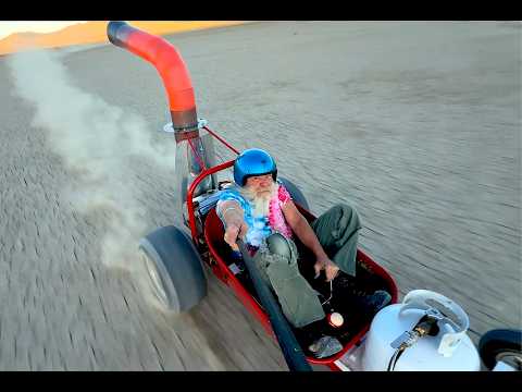 CRAZY ROCKETMAN: I built a 55 mph jet engine wheel barrow kart!!