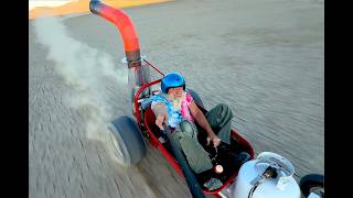 CRAZY ROCKETMAN: I built a 55 mph jet engine wheel barrow kart!!