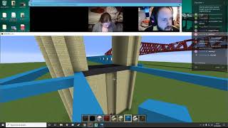 Brianna & Rich's Minecraft Creative ep 68 (Building another bridge)