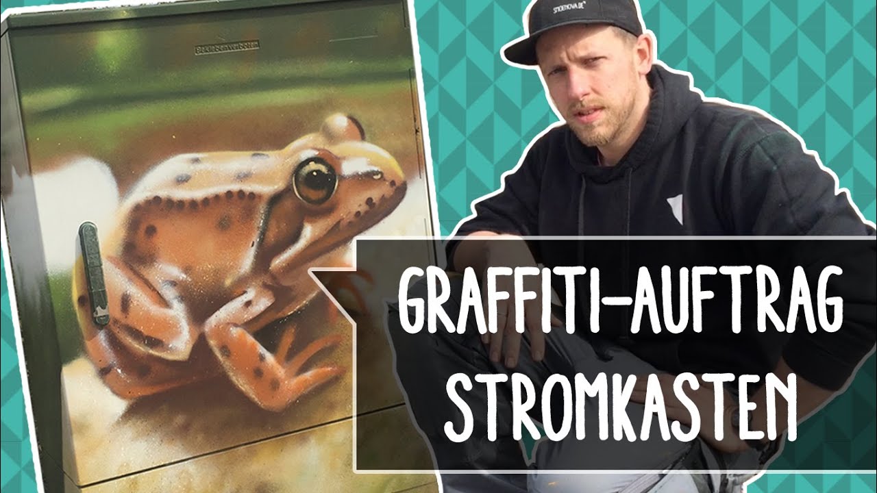 Graffiti-Auftrag Stromkasten "Frosch"