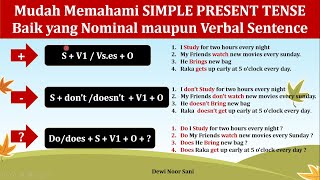 SIMPLE PRESENT TENSE - Nominal Verbal Sentence