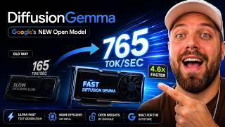 Google gemmadiffusion model 4x times more tokens