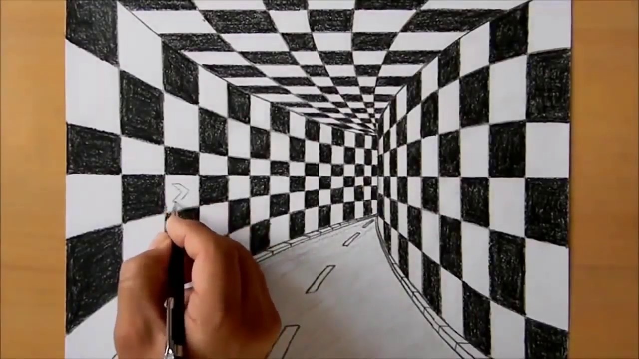 3D نفق الرسم ثلاثي الأبعاد نفق الرسم بطيئة الفيديو