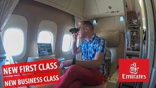 REVIEW OF EMIRATES AIRLINES: NEW FIRST &amp; BUSINESS CLASS (2017)