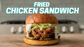 FRIED CHICKEN SANDWICH RECIPE (with Potato Bun and Buttermilk Ranch)