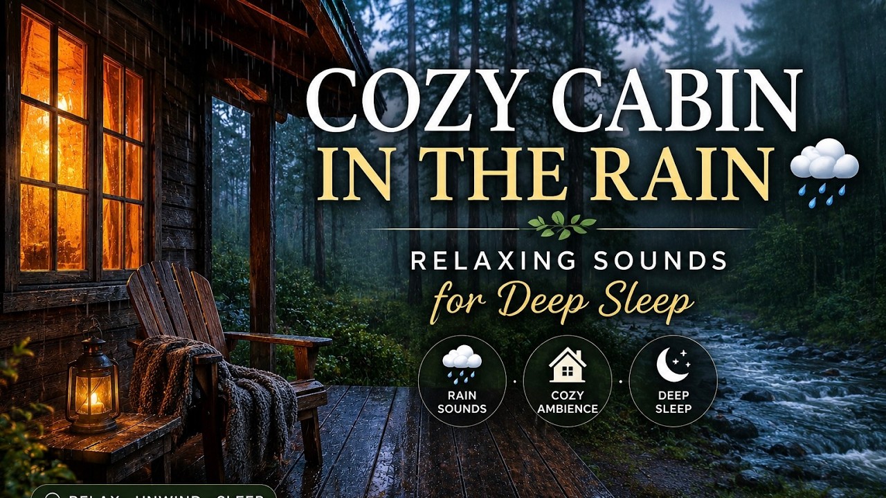 Cozy Cabin in the Rain 🌧️🏡 | Relaxing Sounds for Deep Sleep - YouTube