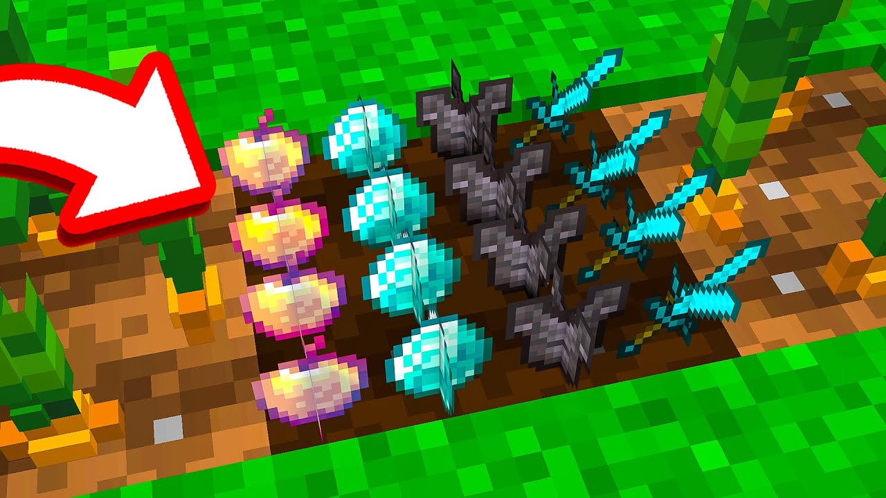 COMO FAZER UMA PLANTAÇÃO DE MINÉRIOS E ITENS NO MINECRAFT ! - YouTube