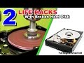 2 AMAZING Life Hacks - Turn HDD into Lathe and sander