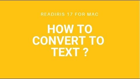Readiris 17 Mac: How to convert to Text?