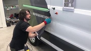 Partial Vehicle Wrap Installation for HVAC Company