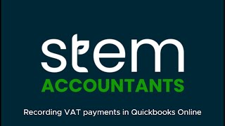 Recording VAT Payments in Quickbooks online