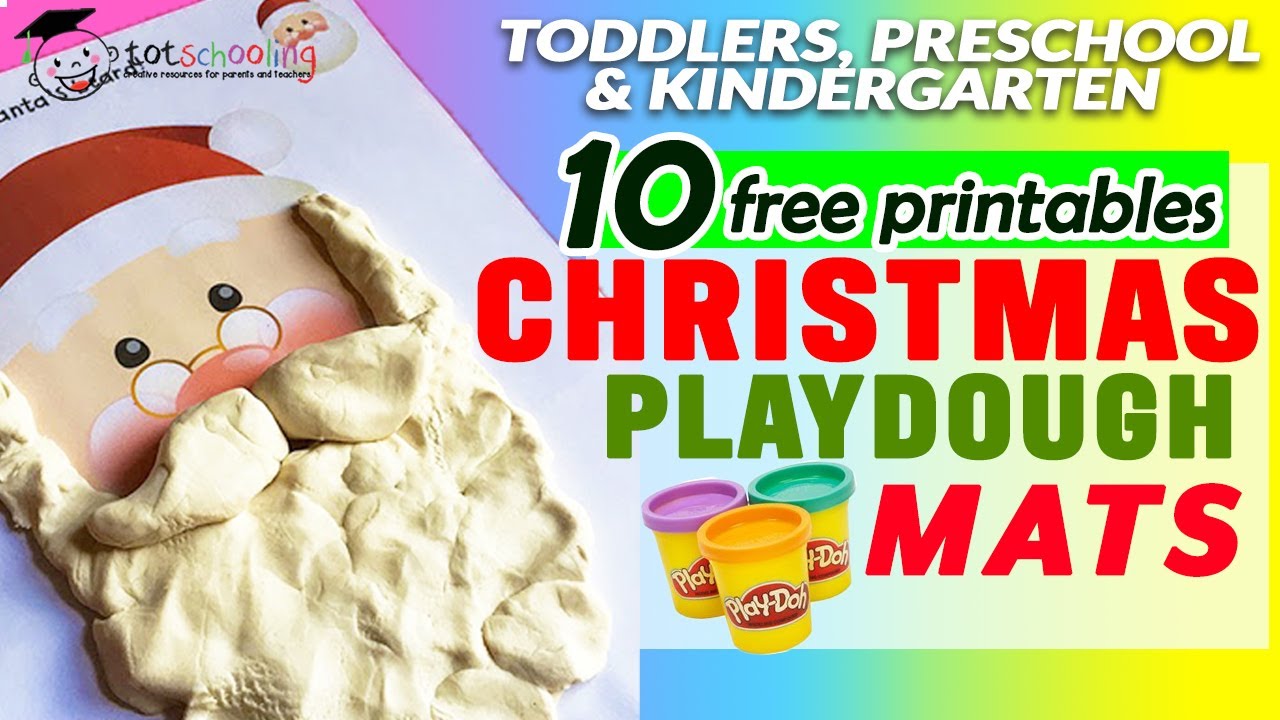 Free Christmas Playdough Mats  Totschooling - Toddler, Preschool,  Kindergarten Educational Printables