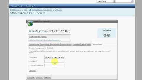 IIS Remote Management Configuration