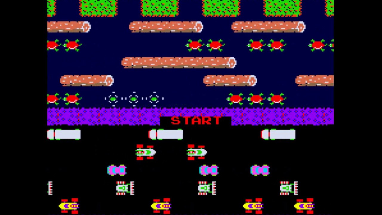 面クリが極端にキツくなるゲーム  フロッガー 1981年 コナミ