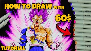 How to draw vegeta ultra ego