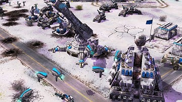 USA Tesla vs USA Air Force - Start 10k Tournament Mode (CONTRA X BETA) C&C Generals Zero Hour