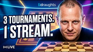 Intense Draughts Arena Battles | 3+0, 3+2 & 5+0 + Live Analysis