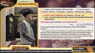 Surat Maryam: 96-98 | Balasan Iman vs Hukuman Kufur | KH. Anwar Jufri, Lc ke-507