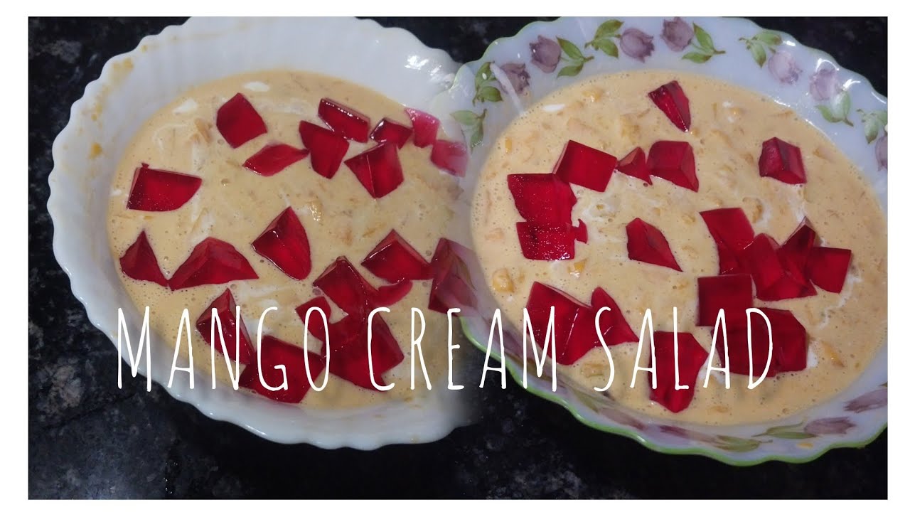 5 minute me banaye delicious MANGO CREAM SALAD |  mango creame salad recipe |