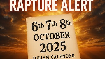 Rapture Alert 6th 7th 8th October 2025 Julian Calendar, How is this Possible?