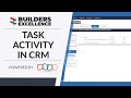 Task Activity in CRM for Builders Excellence