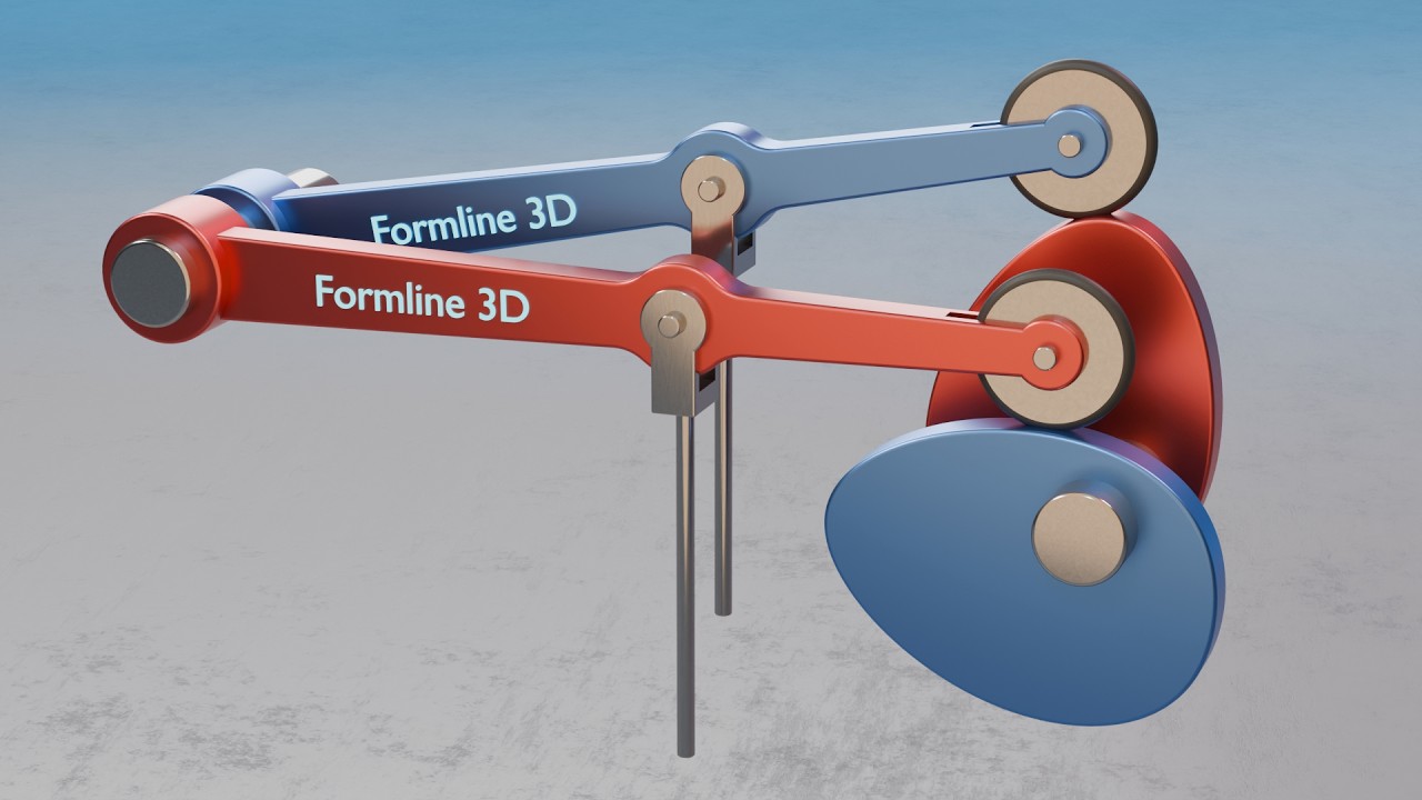 #149 Cam & Lever Array Alternating Rectilinear Rods – 507 Mechanical Movements 3D Animation
