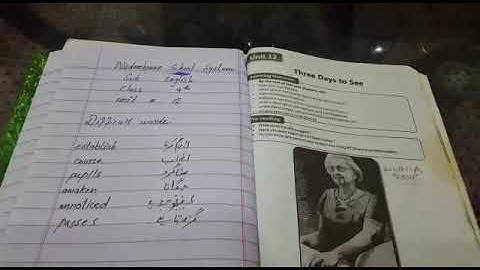 Class:9th | English | Unit#12 | Topic: Three Days to See (passage#10,11) | WSS E-Learning