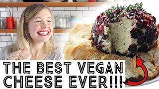 VEGAN CHEESE BALL → Vegan Cranberry & Thyme cheese ball!