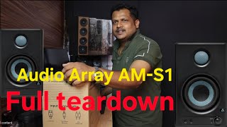 @audio Audio array AM-S1 | Professional 4" Studio Monitor | teardown | inside bookshelf 