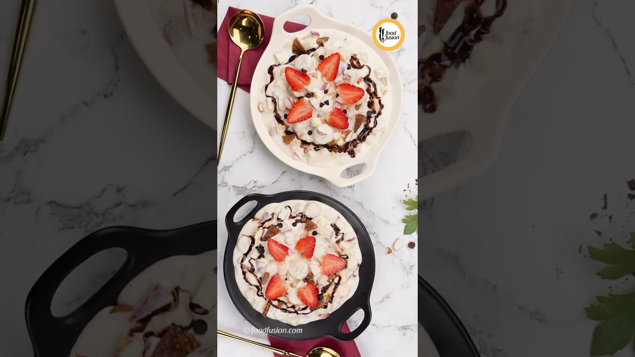Easy Creamy Fruit Chaat Iftar Special Recipe by Food Fusion