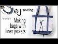 up cycling - 60/up cycle/Making bags with linen jackets/린넨 재킷으로 가방 만들기/Make a bag