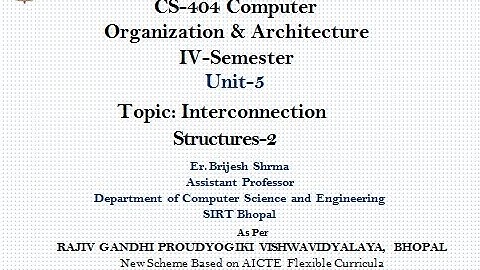 L-2 Interconnection Structures(Multiport Memory & Crossbar Switch).