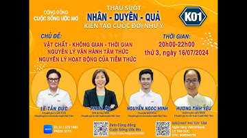 K01 | BUỔI 4 - NGUYÊN LÝ VẬN HÀNH TÂM THỨC -NGUYÊN LÝ HOẠT ĐỘNG TIỀM THỨC | THẤU SUỐT NHÂN-DUYÊN-QUẢ