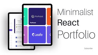 Minimalist Personal Portfolio made with React