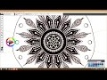 Drawing mandala digitally   workthrough  digital design art