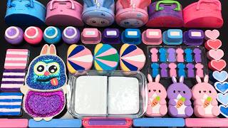 RELAXING WITH GALAXY RABBIT SLIME ! Mixing MAKEUP, CLAY & Glitter into GLOSSY Slime !!!