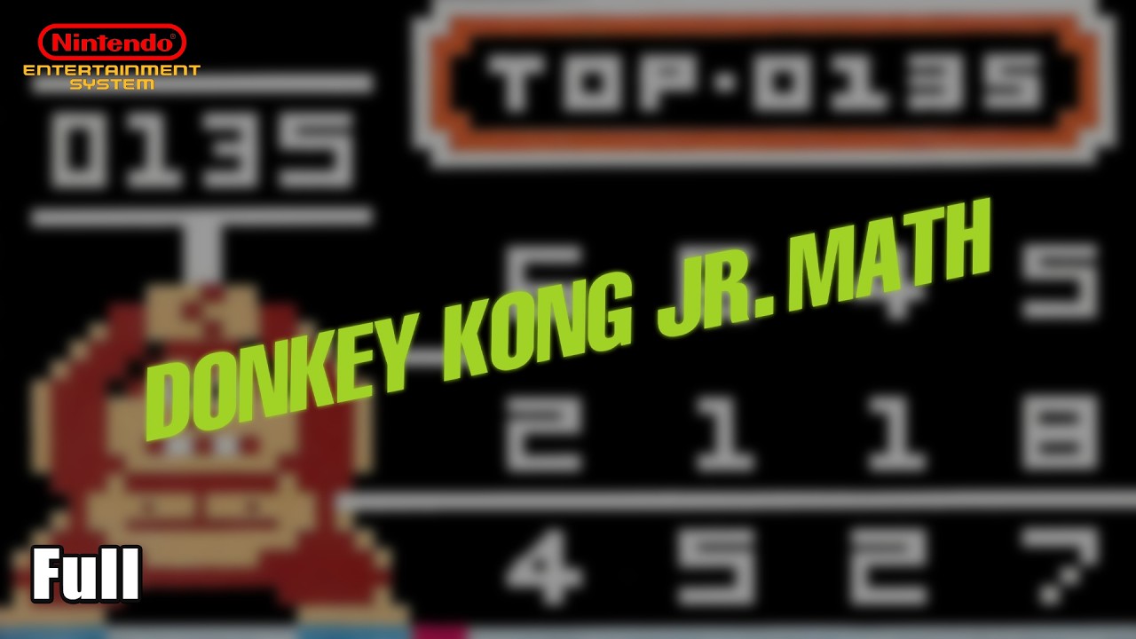 Let's Play Donkey Kong Jr. Math | Full | Nintendo Entertainment System - NR