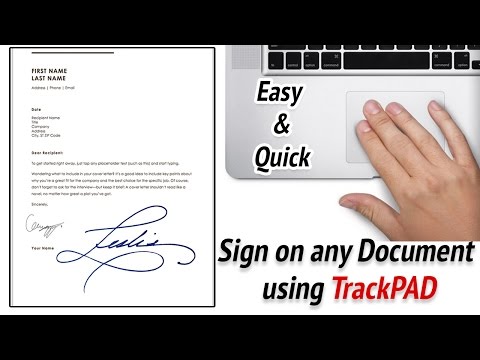 MacBook Pro tips and tricks 2017 - How to sign on any documents using TrackPad on MacBook Pro