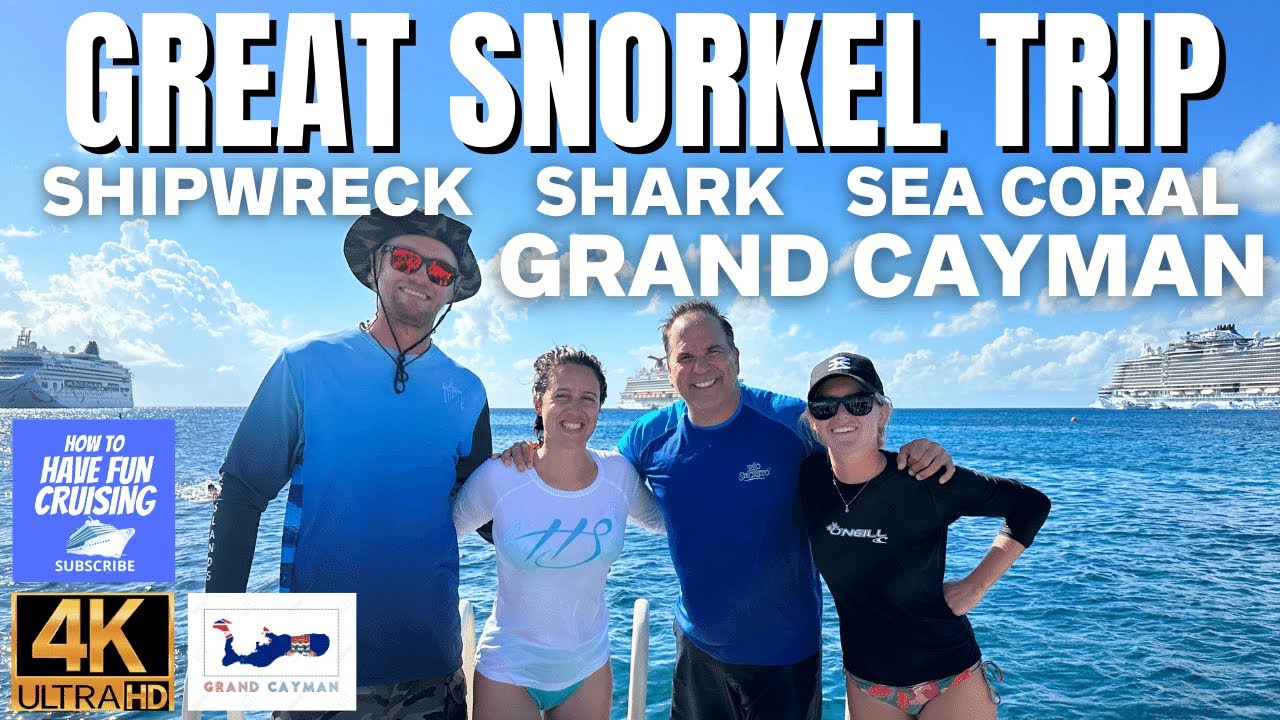 Grand Cayman Snorkeling Adventure in 4K  | Shipwreck and Sharks #shipwrecks #sharks