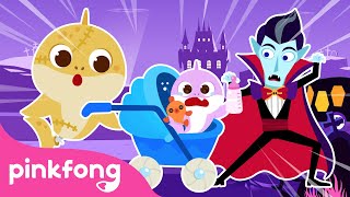 Don't Cry Little Baby Shark 👻 | Baby Shark Babysits on Halloween and more | Pinkfong Story for Kids