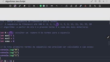Algoritmo JavaScript Sequencia de Fibonacci