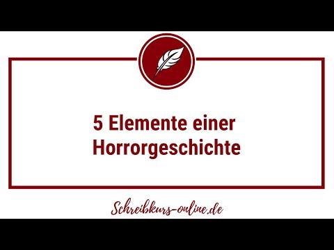 Video: Wie Schreibt Man Ein Horrorbuch