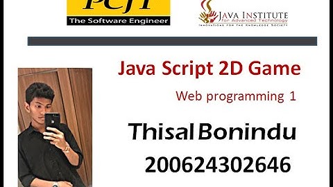 Java Institute | 2D Web Game Video Submission | Selection Program | Thisal Bonindu #javainstitute